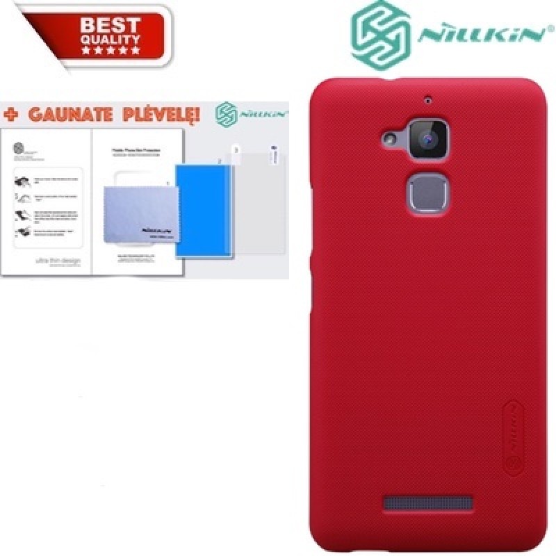 Frosted shield raudonas dėklas Nillkin (Zenfone 3 max zc520tl) Frosted shield raudonas dėklas Nillkin (Zenfone 3 max zc520tl)